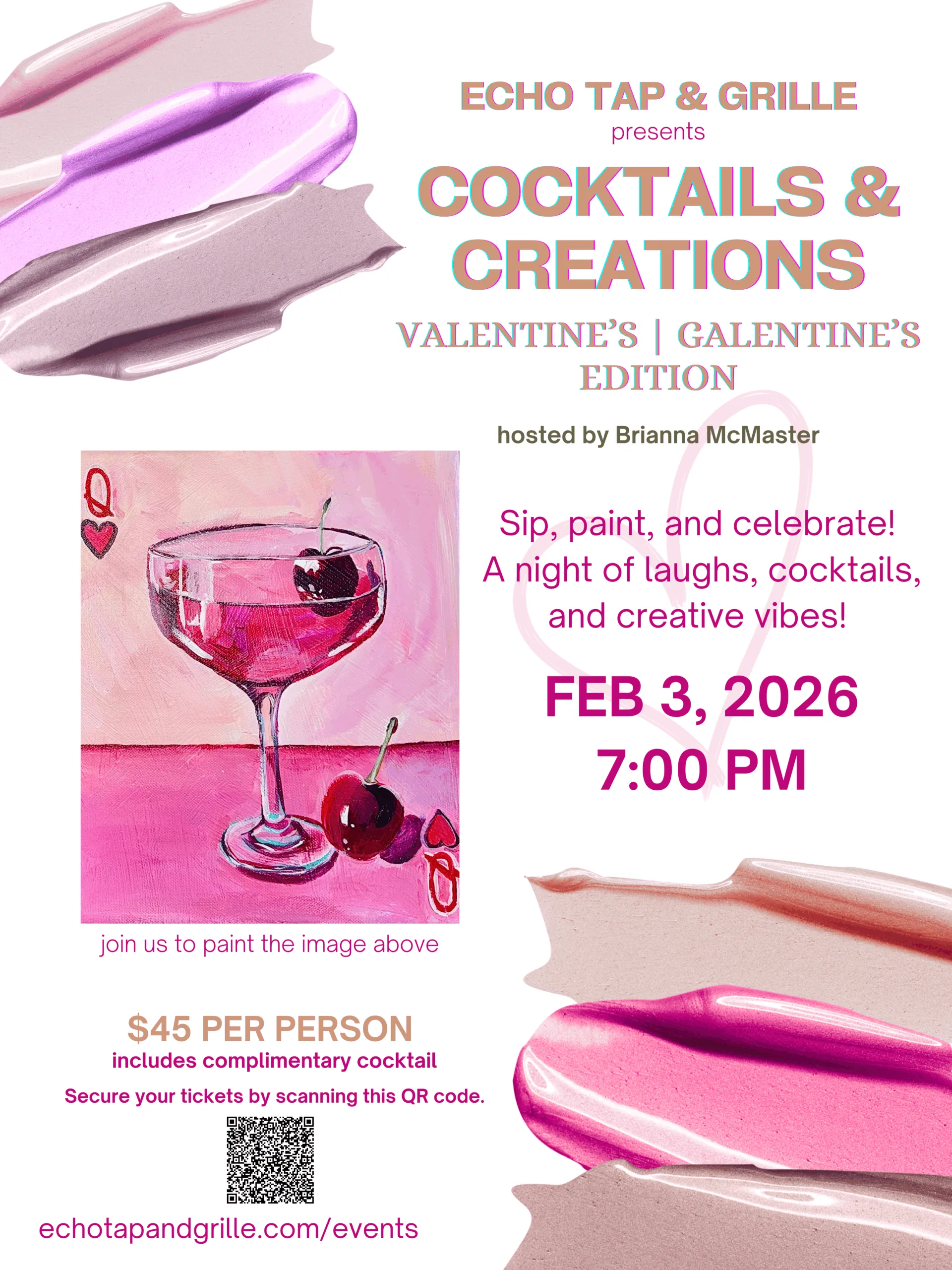 Cocktails & Creations | Valentine's / Galentine's Edition